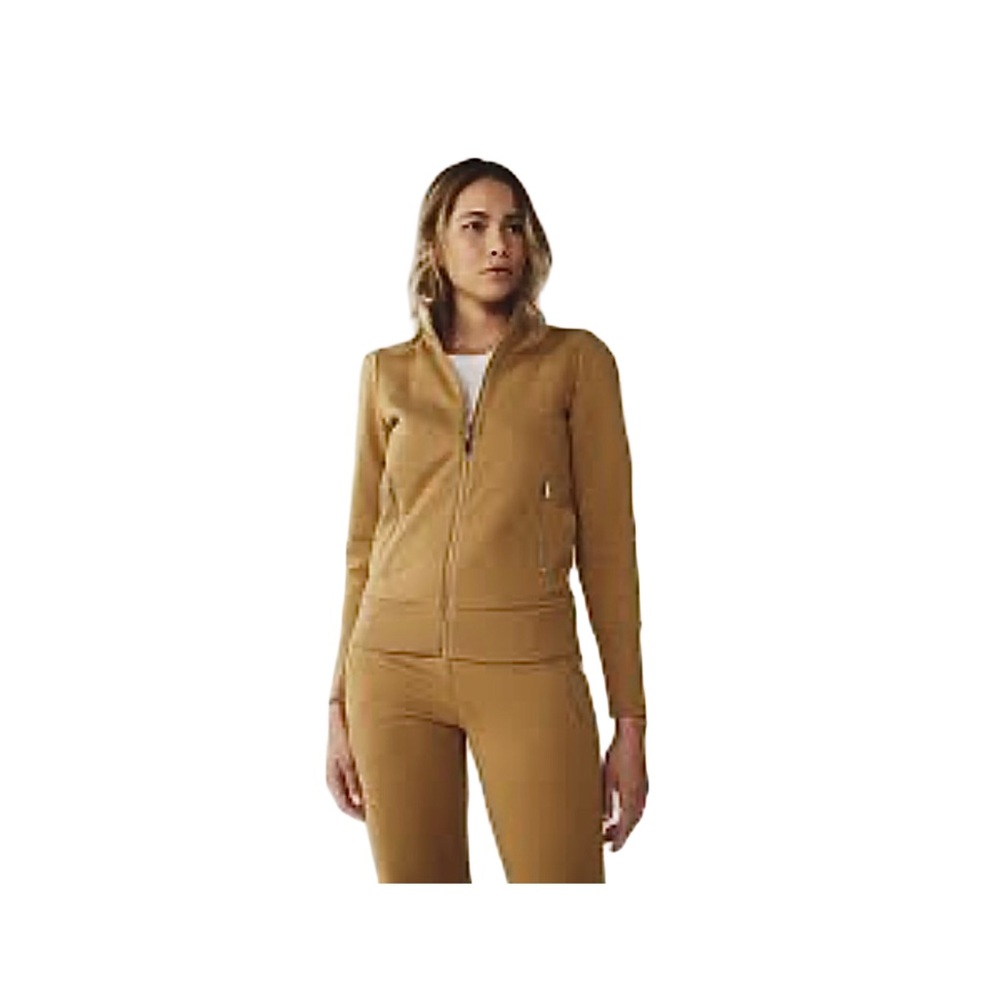 Nine West Women's Camel Full
Zip Puff Sleeve Mock Neck Jacket Small NWT
